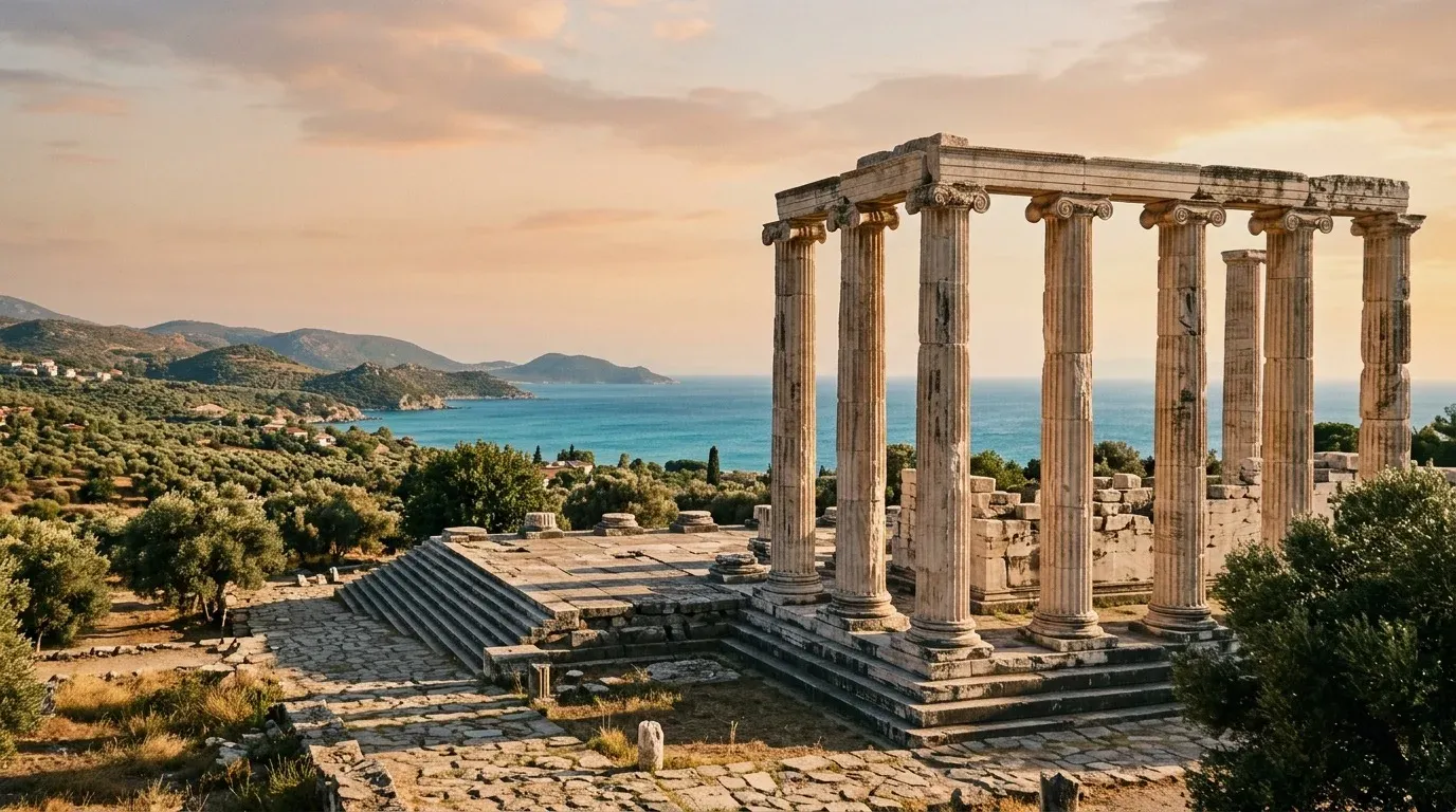 Apollon Tapınağı Didim, altın saatte